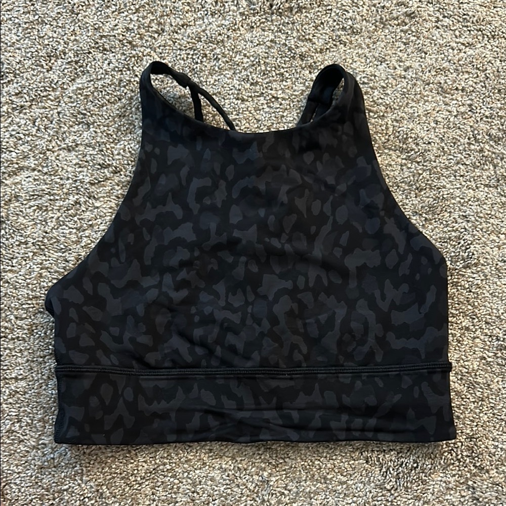 Lululemon Athletica Black Patterned Sports Bra